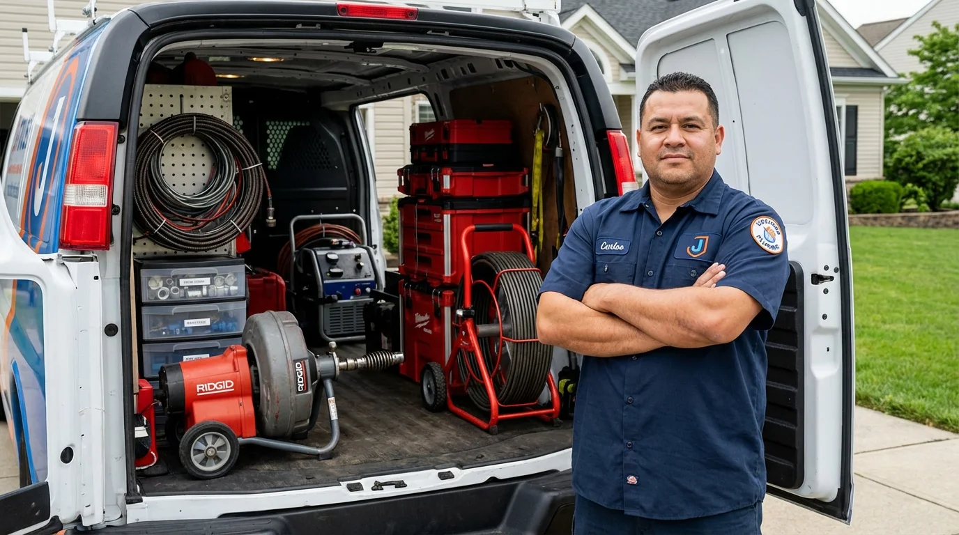 Professional drain cleaning equipment and Johns Plumbing LLC plumber in West Plains