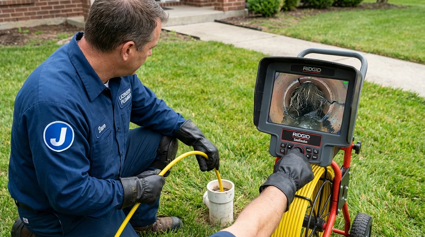 Sewer camera inspection being performed by Johns Plumbing LLC in West Plains